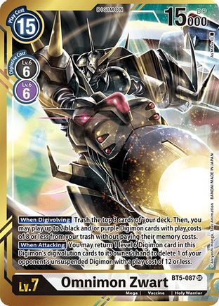 Omnimon Zwart (Alternate Art - As'Maria) (BT5-087) - Battle of Omni Foil - Premium Digimon Single from Bandai - Just $0.96! Shop now at Game Crave Tournament Store
