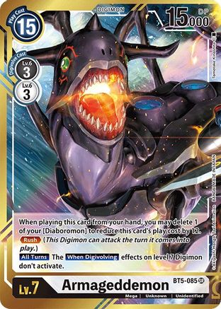 Armageddemon (Alternate Art) (BT5-085) - Battle of Omni Foil - Premium Digimon Single from Bandai - Just $0.66! Shop now at Game Crave Tournament Store