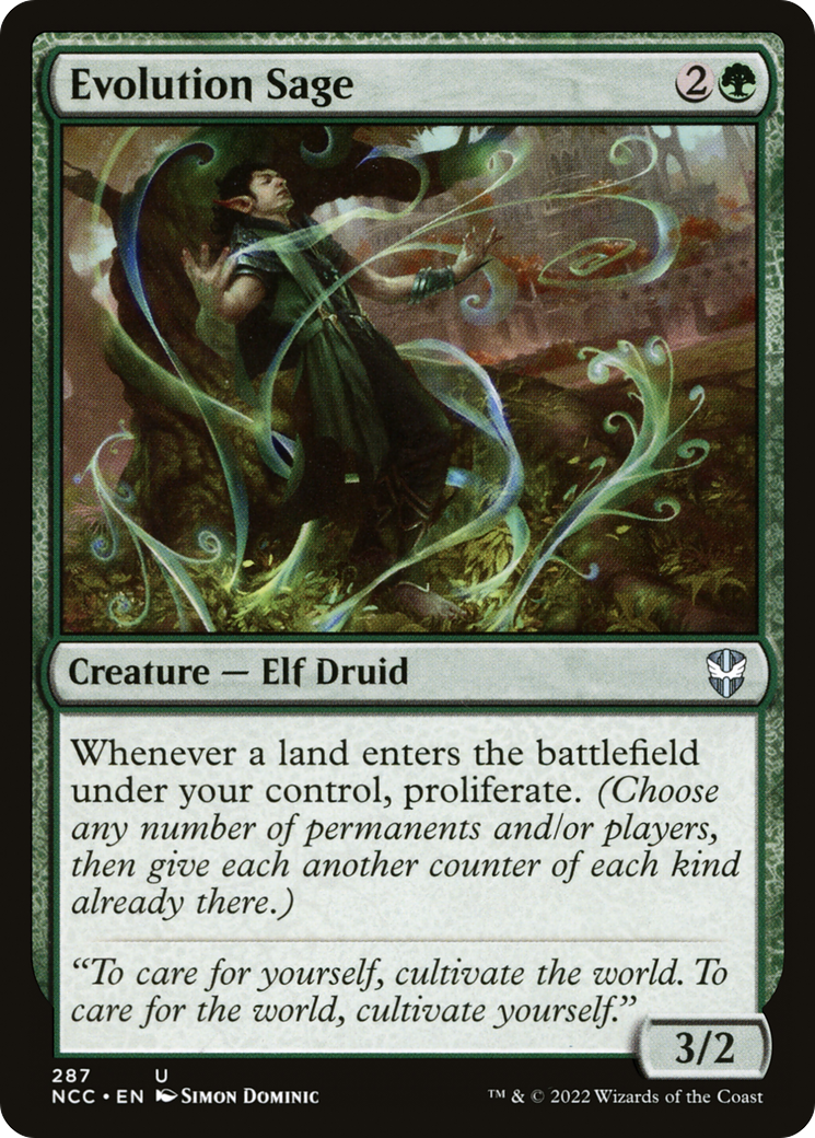 Evolution Sage (NCC-287) - New Capenna Commander - Premium MTG Single from Wizards of the Coast - Just $2.30! Shop now at Game Crave Tournament Store