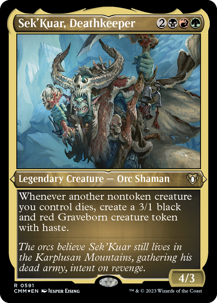 Sek'Kuar, Deathkeeper (CMM-591) - Commander Masters Etched Foil - Premium MTG Single from Wizards of the Coast - Just $0.10! Shop now at Game Crave Tournament Store