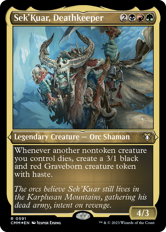 Sek'Kuar, Deathkeeper (CMM-591) - Commander Masters Etched Foil - Premium MTG Single from Wizards of the Coast - Just $0.10! Shop now at Game Crave Tournament Store