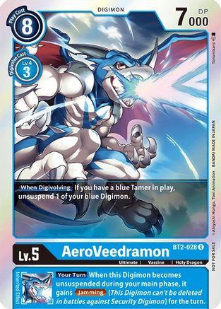 AeroVeedramon - BT2-028 (Battle of Omni Pre-Release) (BT2-028) - Release Special Booster Foil - Premium Digimon Single from Bandai - Just $5! Shop now at Game Crave Tournament Store