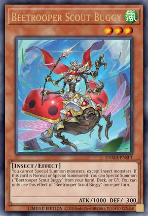 Beetrooper Scout Buggy (DAMA-ENSP1) (DAMA-ENSP1) - Dawn of Majesty Limited - Premium Yugioh Single from Konami - Just $1.24! Shop now at Game Crave Tournament Store
