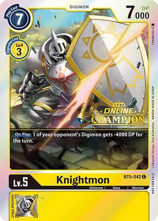 Knightmon - BT5-042 (2021 Championship Online Regional) [Online Champion] (BT5-042) - Battle of Omni Foil - Premium Digimon Single from Bandai - Just $142.94! Shop now at Game Crave Tournament Store