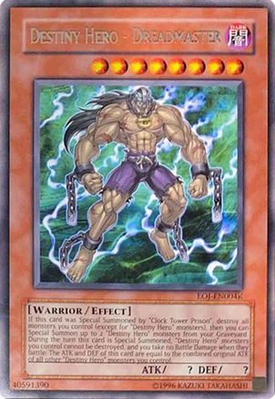 Destiny Hero - Dreadmaster (EOJ-EN004K) (EOJ-EN004K) - Redemption Replacement Unlimited - Premium Yugioh Single from Konami - Just $9.78! Shop now at Game Crave Tournament Store