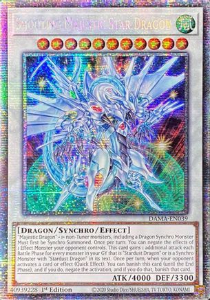 Shooting Majestic Star Dragon (Starlight Rare) (DAMA-EN039) - Dawn of Majesty 1st Edition - Premium Yugioh Single from Konami - Just $66.26! Shop now at Game Crave Tournament Store