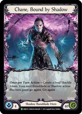 Chane, Bound by Shadow (HER033) - Flesh and Blood: Promo Cards Cold Foil - Premium Flesh And Blood Single from Legend Story Studios - Just $59.58! Shop now at Game Crave Tournament Store