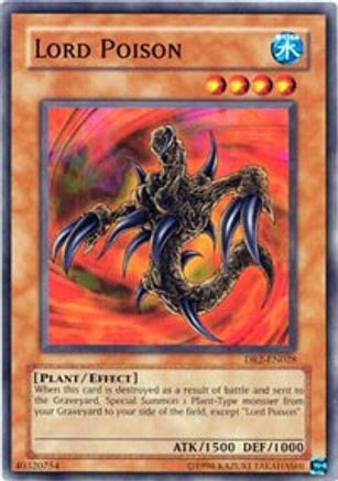 Lord Poison (DR2-EN028) - Dark Revelation Volume 2 Unlimited - Premium Yugioh Single from Konami - Just $1.26! Shop now at Game Crave Tournament Store