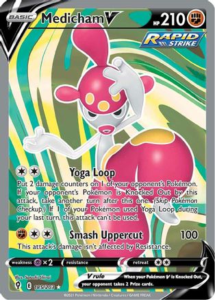 Medicham V 185/203 - Evolving Skies Holofoil - Premium Pokemon Single from Nintendo - Just $1.42! Shop now at Game Crave Tournament Store