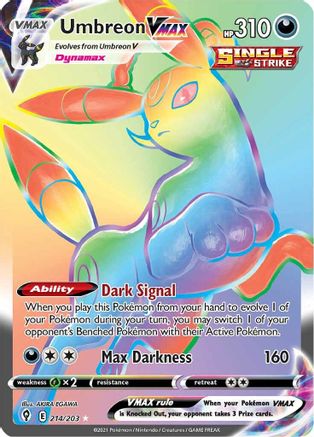 Umbreon VMAX 214/203 - Evolving Skies Holofoil - Premium Pokemon Single from Nintendo - Just $30.50! Shop now at Game Crave Tournament Store