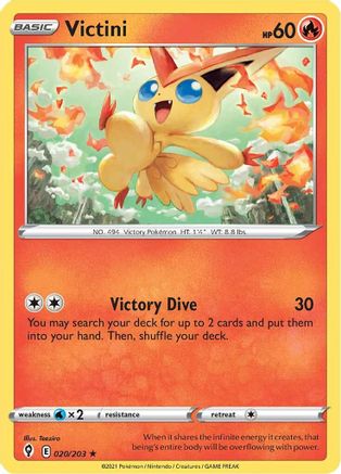 Victini 20/203 - Evolving Skies Holofoil - Premium Pokemon Single from Nintendo - Just $0.50! Shop now at Game Crave Tournament Store