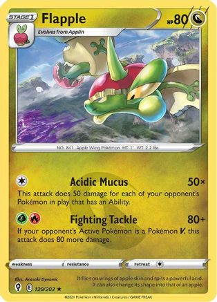 Flapple 120/203 - Evolving Skies - Premium Pokemon Single from Nintendo - Just $0.50! Shop now at Game Crave Tournament Store