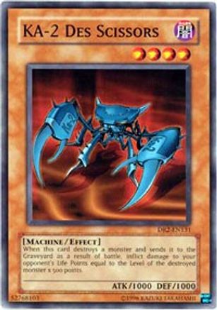 KA-2 Des Scissors (DR2-EN131) - Dark Revelation Volume 2 Unlimited - Premium Yugioh Single from Konami - Just $0.58! Shop now at Game Crave Tournament Store