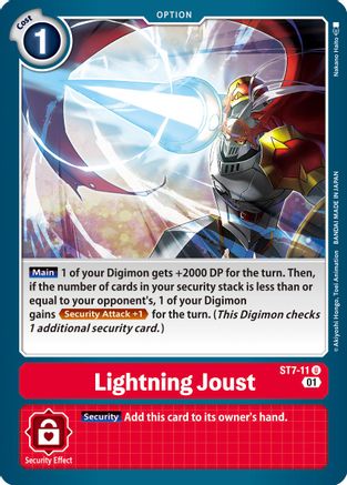 Lightning Joust (ST7-11) - Starter Deck 07: Gallantmon - Premium Digimon Single from Bandai - Just $0.25! Shop now at Game Crave Tournament Store