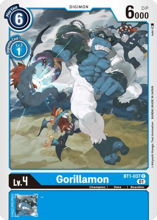 Gorillamon - BT1-037 (Alternate Art) (BT1-037) - Starter Deck 08: Ulforce Veedramon - Premium Digimon Single from Bandai - Just $0.25! Shop now at Game Crave Tournament Store