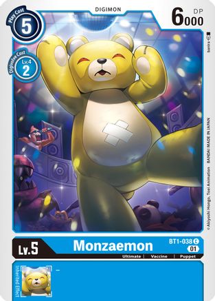 Monzaemon - BT1-038 (Alternate Art) (BT1-038) - Starter Deck 08: Ulforce Veedramon - Premium Digimon Single from Bandai - Just $0.25! Shop now at Game Crave Tournament Store