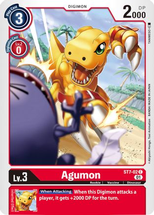 Agumon (ST7-02) - Starter Deck 07: Gallantmon - Premium Digimon Single from Bandai - Just $0.25! Shop now at Game Crave Tournament Store