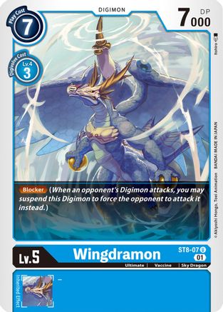 Wingdramon (ST8-07) - Starter Deck 08: Ulforce Veedramon - Premium Digimon Single from Bandai - Just $0.25! Shop now at Game Crave Tournament Store