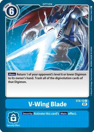 V-Wing Blade (ST8-12) - Starter Deck 08: Ulforce Veedramon - Premium Digimon Single from Bandai - Just $0.08! Shop now at Game Crave Tournament Store