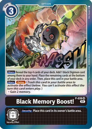 Black Memory Boost! (P-039) - Digimon Promotion Cards Foil - Premium Digimon Single from Bandai - Just $0.96! Shop now at Game Crave Tournament Store