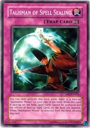 Talisman of Spell Sealing (DR2-EN161) - Dark Revelation Volume 2 Unlimited - Premium Yugioh Single from Konami - Just $0.38! Shop now at Game Crave Tournament Store