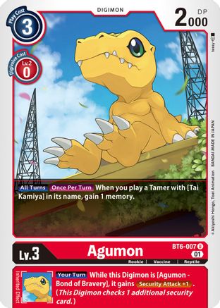 Agumon (BT6-007) - Double Diamond - Premium Digimon Single from Bandai - Just $0.25! Shop now at Game Crave Tournament Store