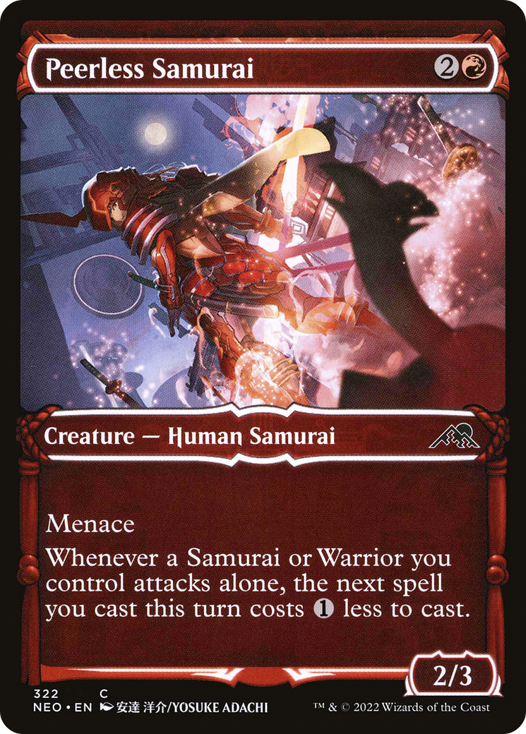 Peerless Samurai (NEO-322) - Kamigawa: Neon Dynasty: (Showcase) - Premium MTG Single from Wizards of the Coast - Just $0.08! Shop now at Game Crave Tournament Store