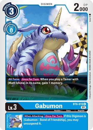 Gabumon (BT6-019) - Double Diamond - Premium Digimon Single from Bandai - Just $0.25! Shop now at Game Crave Tournament Store