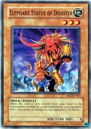 Elephant Statue of Disaster (DR2-EN187) - Dark Revelation Volume 2 Unlimited - Premium Yugioh Single from Konami - Just $0.25! Shop now at Game Crave Tournament Store