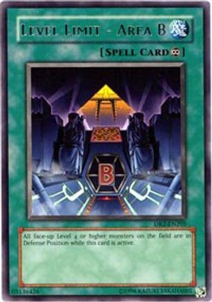 Level Limit - Area B (DR2-EN205) - Dark Revelation Volume 2 Unlimited - Premium Yugioh Single from Konami - Just $6.97! Shop now at Game Crave Tournament Store