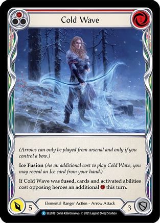 Cold Wave (Red) (ELE038) - Tales of Aria 1st Edition Rainbow Foil - Premium Flesh And Blood Single from Legend Story Studios - Just $0.25! Shop now at Game Crave Tournament Store