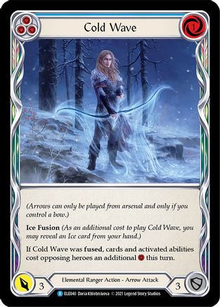 Cold Wave (Blue) (ELE040) - Tales of Aria 1st Edition Rainbow Foil - Premium Flesh And Blood Single from Legend Story Studios - Just $0.25! Shop now at Game Crave Tournament Store