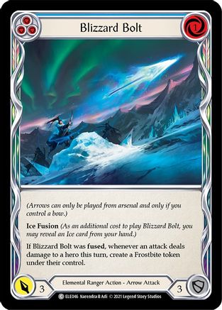 Blizzard Bolt (Blue) (ELE046) - Tales of Aria 1st Edition - Premium Flesh And Blood Single from Legend Story Studios - Just $0.25! Shop now at Game Crave Tournament Store