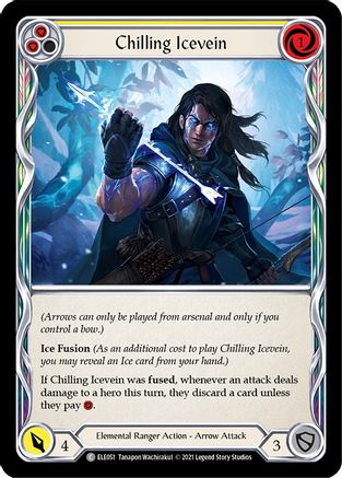 Chilling Icevein (Yellow) (ELE051) - Tales of Aria Unlimited Edition Rainbow Foil - Premium Flesh And Blood Single from Legend Story Studios - Just $0.57! Shop now at Game Crave Tournament Store