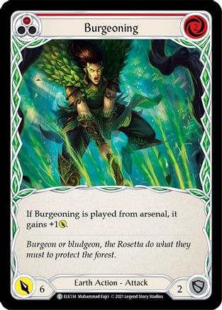 Burgeoning (Red) (ELE134) - Tales of Aria Unlimited Edition Rainbow Foil - Premium Flesh And Blood Single from Legend Story Studios - Just $0.08! Shop now at Game Crave Tournament Store