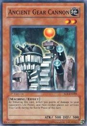 Ancient Gear Cannon (SOI-EN009) - Shadow of Infinity 1st Edition - Premium Yugioh Single from Konami - Just $0.08! Shop now at Game Crave Tournament Store