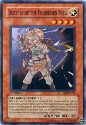 Disciple of the Forbidden Spell (SOI-EN016) - Shadow of Infinity 1st Edition - Premium Yugioh Single from Konami - Just $0.25! Shop now at Game Crave Tournament Store