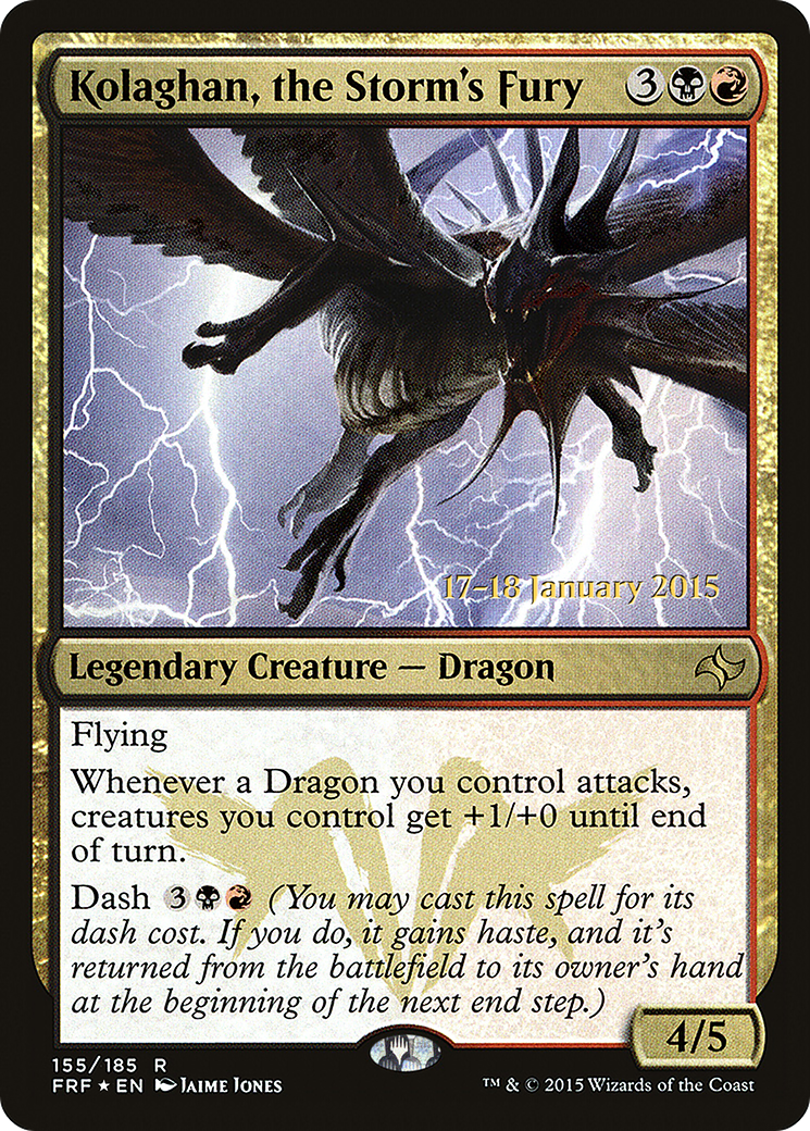 Kolaghan, the Storm's Fury (PFRF-155S) - Fate Reforged Promos Foil - Premium MTG Single from Wizards of the Coast - Just $2.13! Shop now at Game Crave Tournament Store