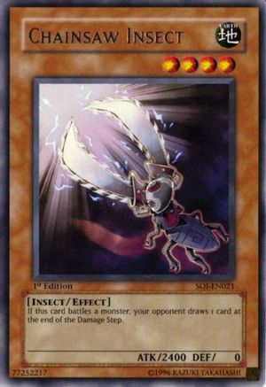 Chainsaw Insect (SOI-EN021) - Shadow of Infinity 1st Edition - Premium Yugioh Single from Konami - Just $0.46! Shop now at Game Crave Tournament Store