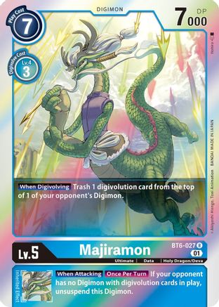 Majiramon (BT6-027) - Double Diamond Foil - Premium Digimon Single from Bandai - Just $0.25! Shop now at Game Crave Tournament Store