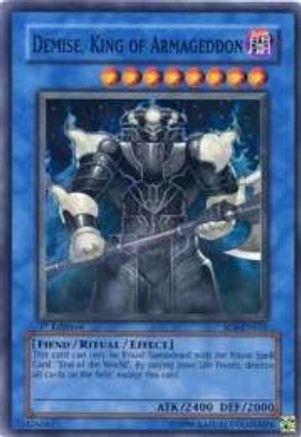 Demise, King of Armageddon (SOI-EN035) - Shadow of Infinity 1st Edition - Premium Yugioh Single from Konami - Just $1.96! Shop now at Game Crave Tournament Store