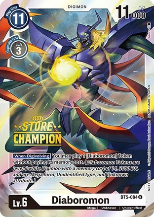 Diaboromon - BT5-084 (Store Champion) (BT5-084) - Battle of Omni Foil - Premium Digimon Single from Bandai - Just $0.32! Shop now at Game Crave Tournament Store