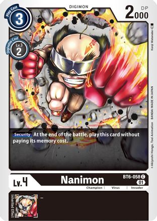 Nanimon (BT6-058) - Double Diamond - Premium Digimon Single from Bandai - Just $0.25! Shop now at Game Crave Tournament Store