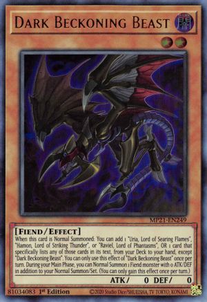 Dark Beckoning Beast (MP21-EN249) - 2021 Tin of Ancient Battles 1st Edition - Premium Yugioh Single from Konami - Just $0.34! Shop now at Game Crave Tournament Store
