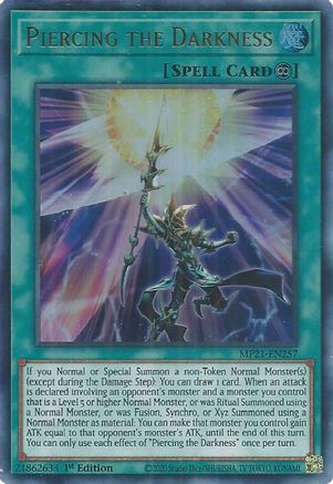 Piercing the Darkness (MP21-EN257) - 2021 Tin of Ancient Battles 1st Edition - Premium Yugioh Single from Konami - Just $0.25! Shop now at Game Crave Tournament Store