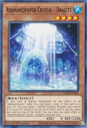 Adamancipator Crystal - Dragite (MP21-EN229) - 2021 Tin of Ancient Battles 1st Edition - Premium Yugioh Single from Konami - Just $0.25! Shop now at Game Crave Tournament Store