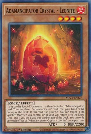 Adamancipator Crystal - Leonite (MP21-EN227) - 2021 Tin of Ancient Battles 1st Edition - Premium Yugioh Single from Konami - Just $0.25! Shop now at Game Crave Tournament Store