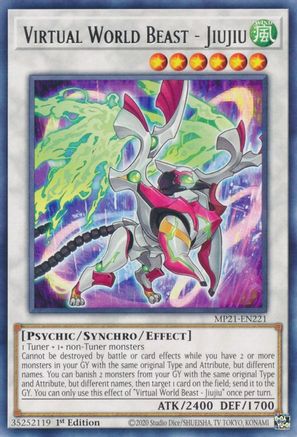 Virtual World Beast - Jiujiu (MP21-EN221) - 2021 Tin of Ancient Battles 1st Edition - Premium Yugioh Single from Konami - Just $0.25! Shop now at Game Crave Tournament Store