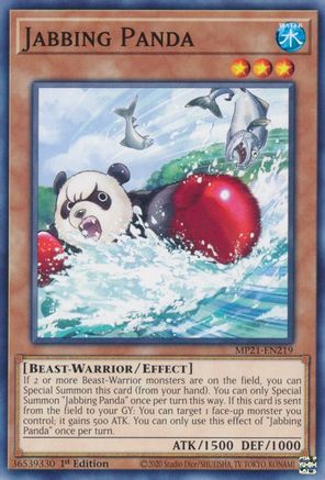 Jabbing Panda (MP21-EN219) - 2021 Tin of Ancient Battles 1st Edition - Premium Yugioh Single from Konami - Just $0.25! Shop now at Game Crave Tournament Store