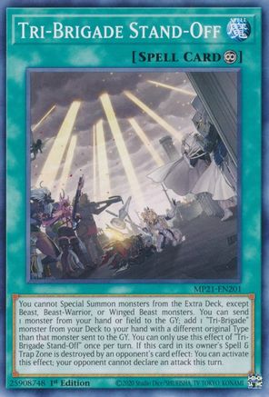 Tri-Brigade Stand-Off (MP21-EN201) - 2021 Tin of Ancient Battles 1st Edition - Premium Yugioh Single from Konami - Just $0.25! Shop now at Game Crave Tournament Store